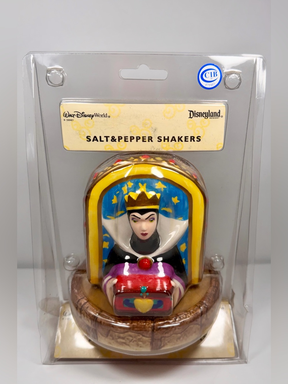 Vintage Disney Parks Snow White Evil Queen & Old Hag Salt & Pepper Shakers Set